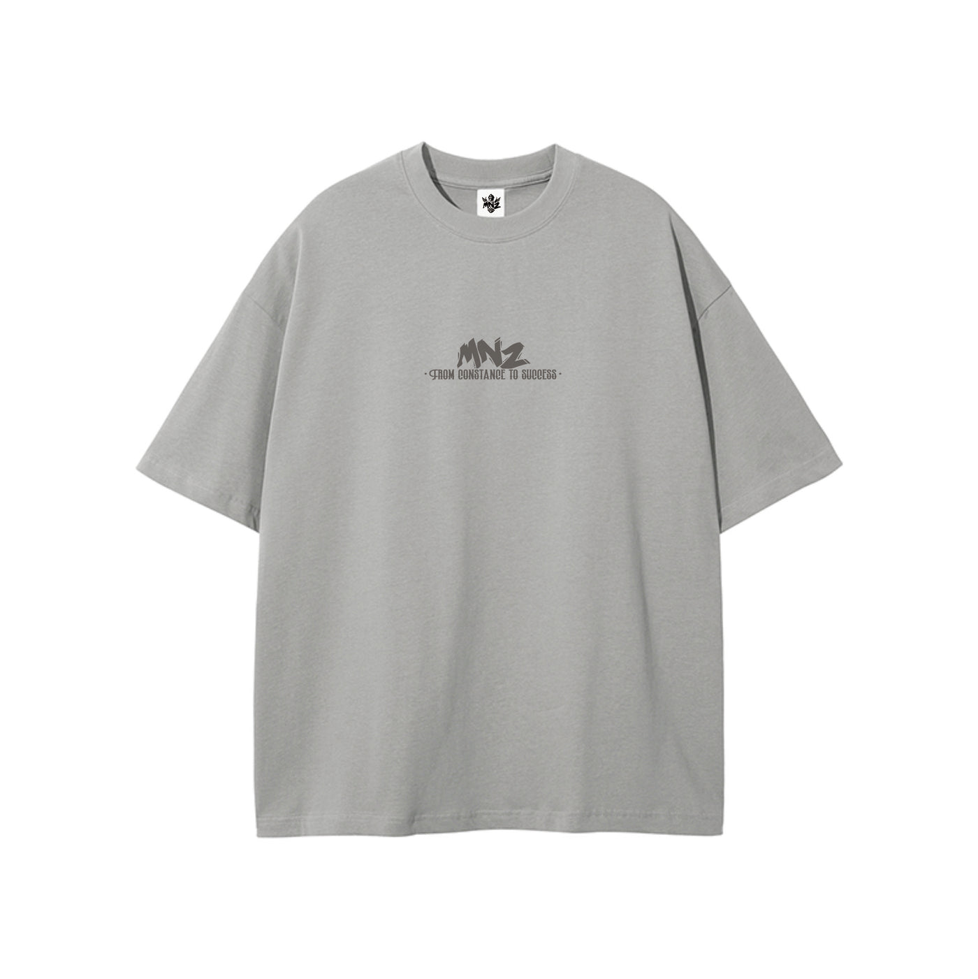 Camiseta MNZ oversized boxy light gray