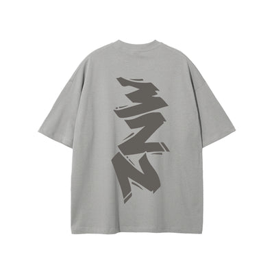 Camiseta MNZ oversized boxy light gray