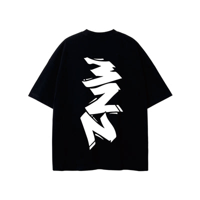 Camiseta MNZ oversized boxy black