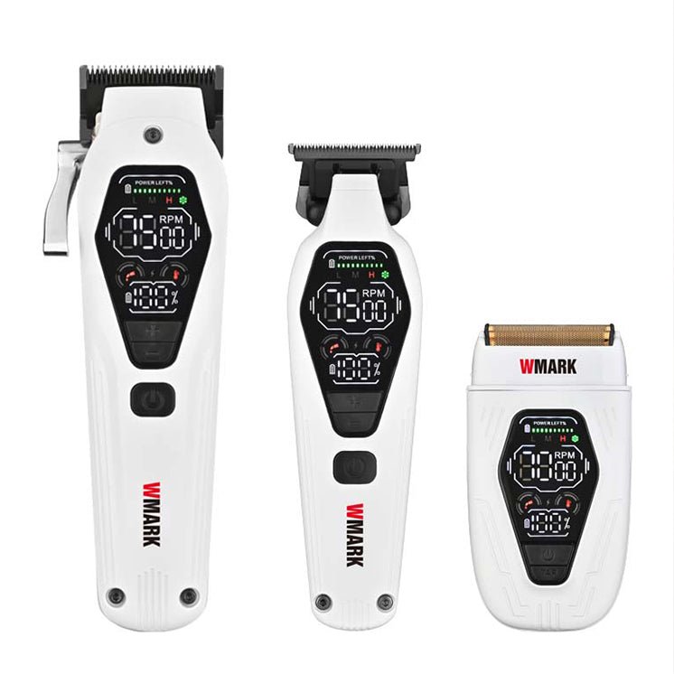 Kit de maquinillas white profesionales: Clipper + Trimmer + Shaver - Maonz BarberShop
