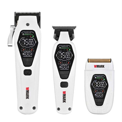 Kit de maquinillas white profesionales: Clipper + Trimmer + Shaver - Maonz BarberShop