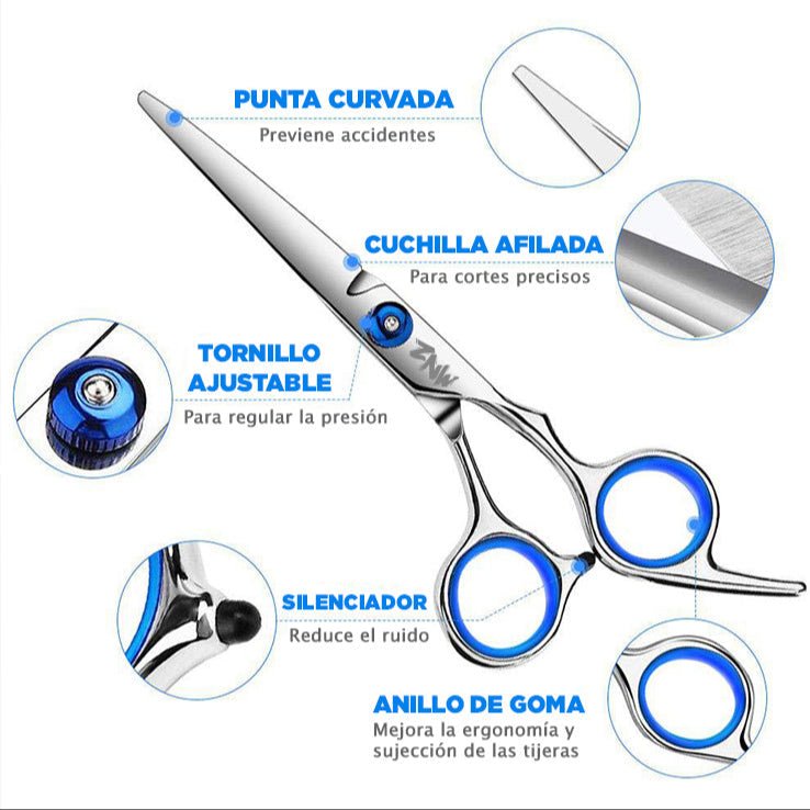 Tijeras MNZ ergonómicas 6' - Maonz BarberShop